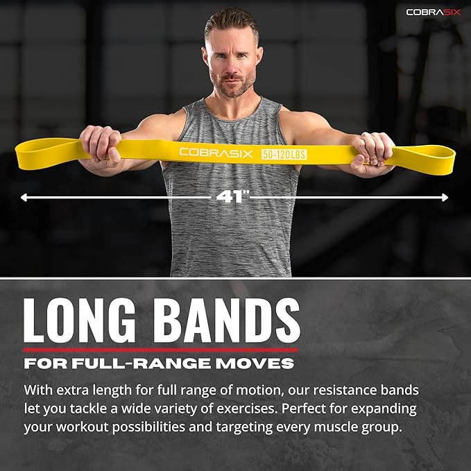 Resistance Bands | Long Resistance Bands for Working Out | Pull-Up Bands for Strength Training, Physical Therapy, Stretching, WOD | Exercise Bands for Home Gym | Workout Bands | Men and Women - Bloomnest