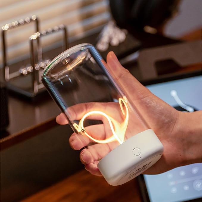 AUGE LIGHT Mini Minimalist Table Lamp Cordless LED Desk Lamp Rechargeable Modern Night Lights Portable Nightstand Lamps Unique Ambient Light Mood Lighting for Bedroom, Beside, Nursery - Bloomnest