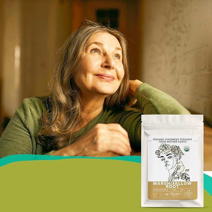 Marshmallow Root Tea (Althea Officinalis) – Organic Marshmallow Root – Throat Tea - Gut Lining, Digestion, Respiratory Health - Blood, Bones, Skin, Hair - Marshmellow Herb – 4 Ounces - Bloomnest