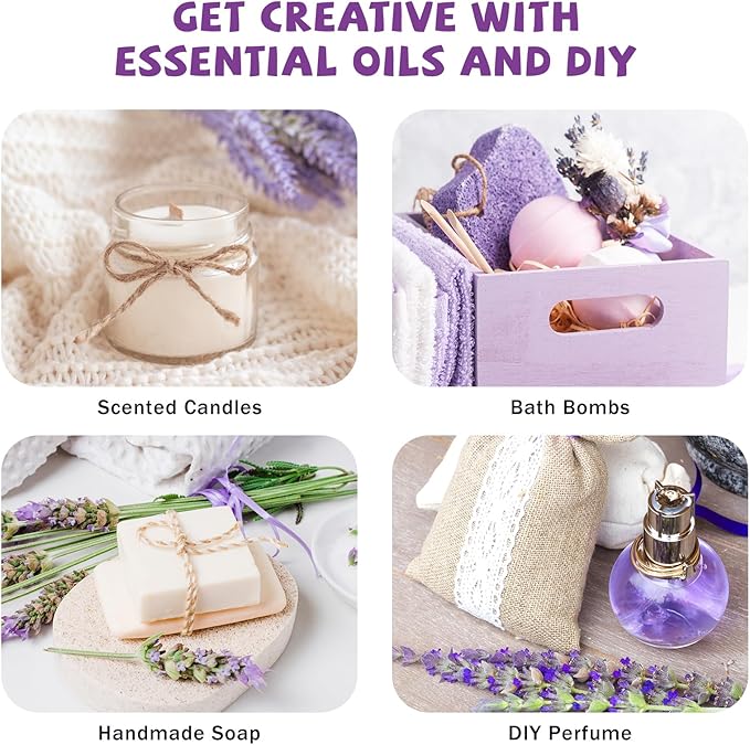 MAYJAM Lavender Essential Oil for Diffusers - Huge 3.38 Fl Oz - Lavender Oil Essential Oil for Skin Care, Hair Care, Massage, Aromatherapy, Soap and Candle Making - Bloomnest