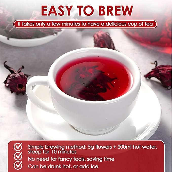 NhatAnhFarm, Dried Hibiscus. 100gr Natural Dried Hibiscus, 100% Natural & Pure, Sugar/Caffeine/Gluten Free. The Perfect Ingredient For Making Tea, Baking, And Effective Deodorizing - Bloomnest