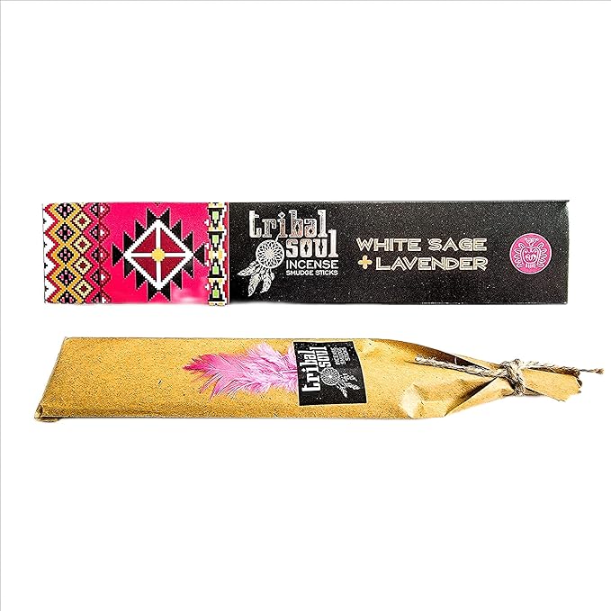 Tribal Soul Incense Smudge Sticks - Premium Incense - 90 Grams (White Sage + Lavender) Bloomnest