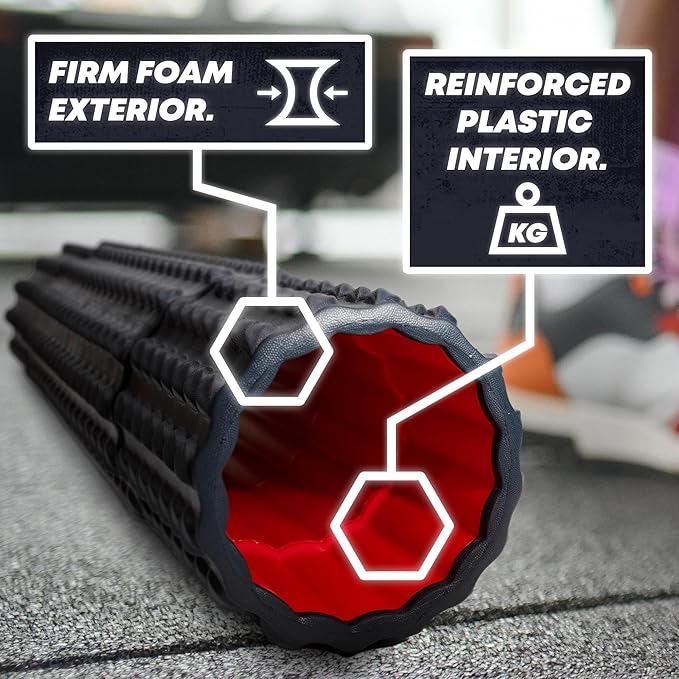 5-in-1 Long Foam Roller, 23" Long Back Roller for Physical Therapy with 5 Different Length Options, Muscle Trigger Points - Relieves Pain with Muscle Massage: Back, Shoulder, Foot, Legs, Arms, Neck - Bloomnest