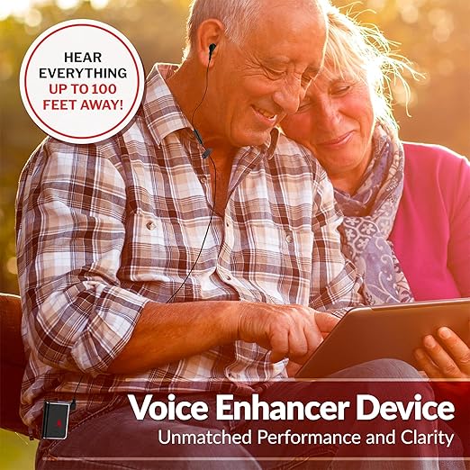 Personal Sound Amplifier - Personal Audio Amplifier Device and Voice Enhancer Device for Sound Gain of 50dB, Up to 100 Feet Away, Pocket Hearing Devices - Bloomnest