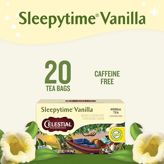 Celestial Seasonings Sleepytime Herbal Tea, Vanilla, Caffeine Free Sleep Tea, 20 Tea Bags Per Box (Pack of 6) - Bloomnest