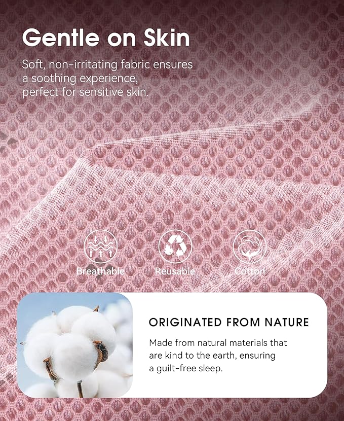 MUSICOZY Sleep Headphones Breathable Sleep Mask Bluetooth 5.4 Wireless Earphones Mask Sleeping Eyemask for Side Sleepers for Women Men Travel Meditation Gift (Mesh Pink) - Bloomnest