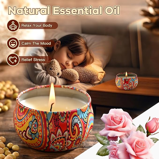 Scented Candles Gift Set, 12 Pack Candle for Home Scented, Candles Clearance with Gift Box, Aromatherapy Non Toxic Candle for Men, Women, Friends Birthday, Mother's Day - Bloomnest