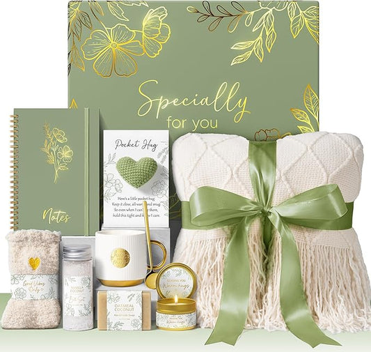 Self Care Gifts for Women Get Well Soon Gift Baskets, Birthday Gifts for Women Spa Care Package,Sympathy Inspirational Thinking of You Valentines Day Gift Set for Her Wife Girlfriend Mom Sister Friend - Bloomnest
