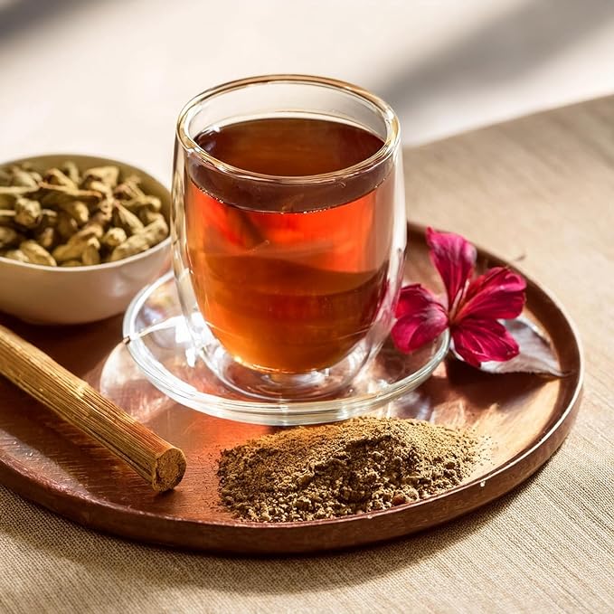 Divya's Heart Opening Tea, Ayurvedic Herbal Tea with Ashoka, Rose Petals, and Cardamom for Balance, Love, and Grief, Caffeine Free, Organic, Non-GMO, Ayurvedic, Loose Leaf Tea - Bloomnest