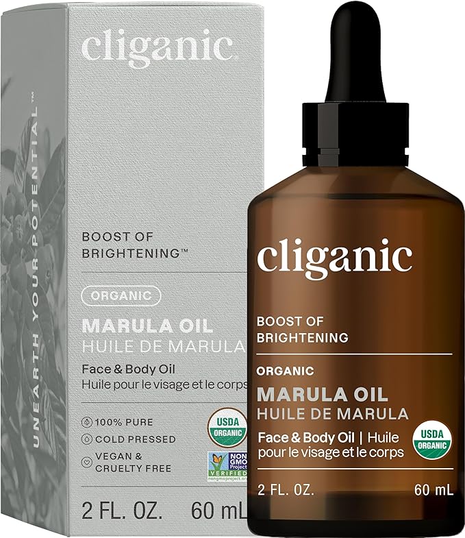 Cliganic Organic Marula Oil, 2oz - 100% Pure - For Face & Hair | Natural Cold Pressed Unrefined (Packaging May Vary) - Bloomnest