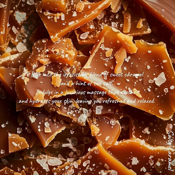 MELONY Massage Oil Candle | Great for Calming, Soothing and to Relax | with Natural Soy Wax | 8.1oz (Salty Caramel) - Bloomnest