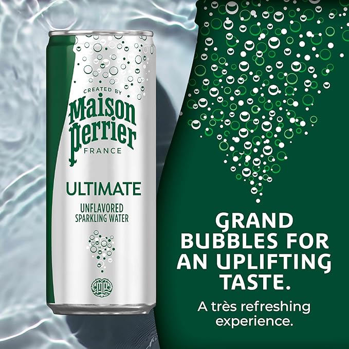 Maison Perrier Ultimate Sparkling Water, 11.15 Fl Oz Cans, 8 Count, 3 Pack - Bloomnest