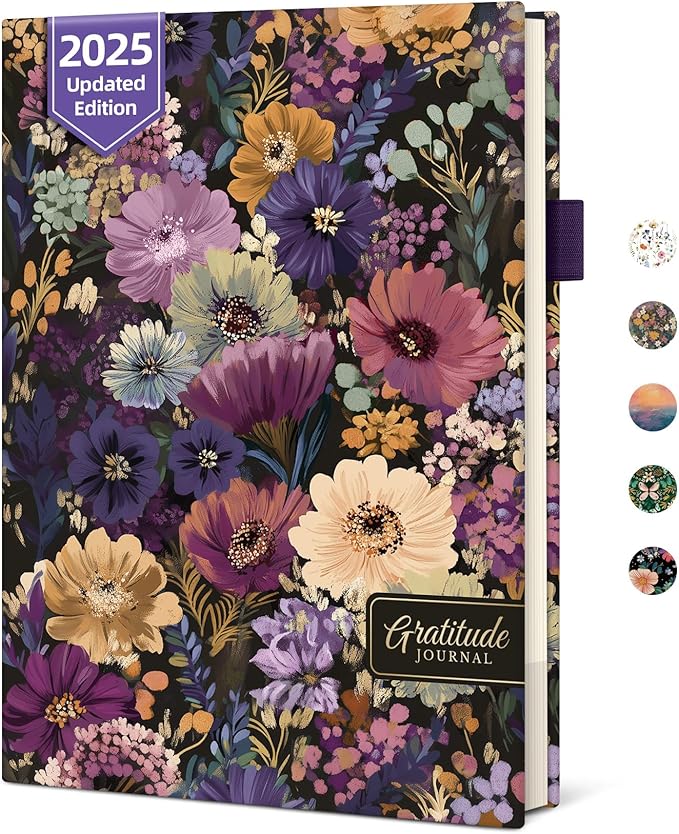 Gratitude Journal for Women – Undated Daily Mindfulness & Manifestation Journal with Prompts for Cultivate Affirmations, Positivity, Self-Care & Happiness - Midnight Bloom - Bloomnest