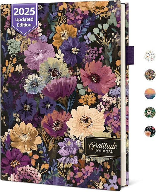 Gratitude Journal for Women – Undated Daily Mindfulness & Manifestation Journal with Prompts for Cultivate Affirmations, Positivity, Self-Care & Happiness - Midnight Bloom - Bloomnest