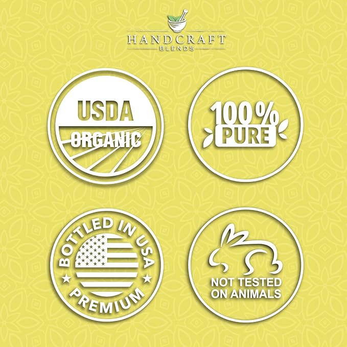 Handcraft Blends Organic Lemon Essential Oil – 1 Fl Oz – 100% Pure and Natural – Premium Grade Essential Oil for Diffuser and Aromatherapy HandcraftBlends