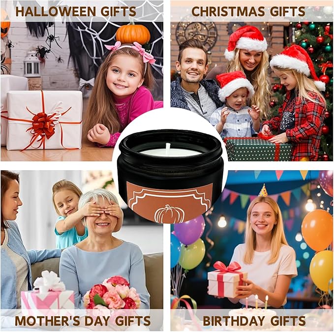 Panoata Pumpkin Pie Candle – 7oz Soy Wax Scented Candle with Cozy Fall Spice Aroma, Hand-Poured Jar Candle for Autumn Ambience & Seasonal Home Decor - Bloomnest