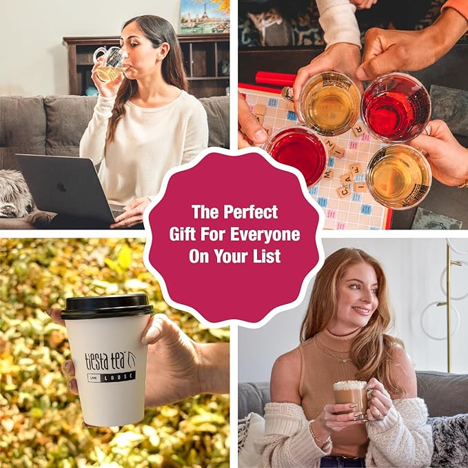 Tiesta Tea Fall Medley Dry Flight Set – Assorted Herbal, Black, Chai, and Fruit Tea Blends for Hot or Iced Brewing, Caffeine Free Loose Leaf Sampler Set with 9 Resealable Pouches - Bloomnest