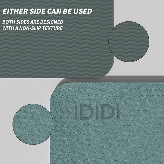 Large Yoga Mat (6'x 4') - Extra Long and Wide 72 x 48 inches, Non-Slip POE Fitness Mat, Eco-Friendly, Thick Wide Exercise Mat for Home Workouts,Ideal for Yoga and Pilates.