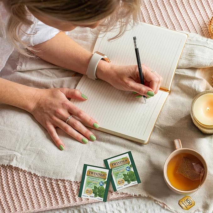 Twinings Superblends Probiotics+ Peppermint & Fennel Herbal Tea, 250 Million CFUs per Cup, 18 Tea Bags (Pack of 2), Naturally Caffeine-Free, Enjoy Hot or Iced