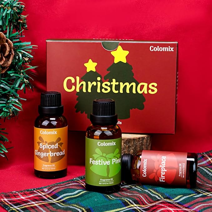 Christmas Fragrance Oils Set, 30ml x 3, Fragrance Oil for Diffuser, Candle Making, Soap Scents | Mother's Day Oil Gift Set, Essential Oils Diffuser Scents - Bloomnest