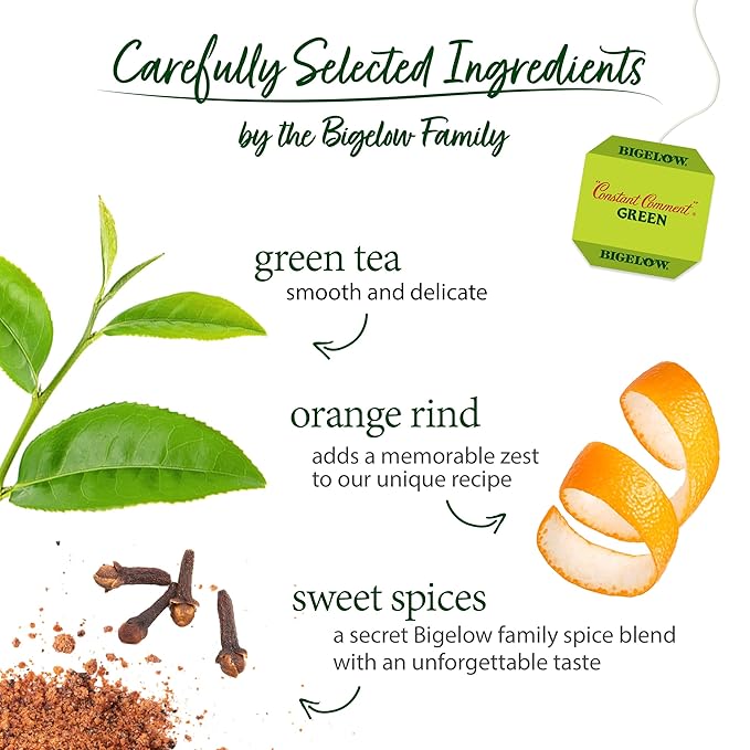 Bigelow Tea Constant Comment Green Tea, Caffeinated, 20 Count (Pack of 6) 120 Total Tea Bags - Bloomnest
