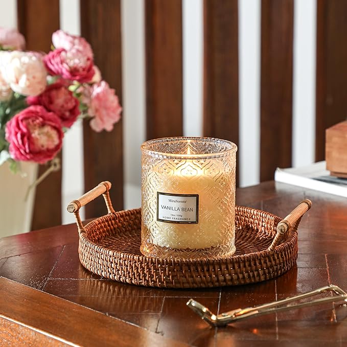Vanilla Scented Candles, Fall Vanilla Bean 19oz Candle Gifts for Women, Luxury Large Decorative Candles in Glass, Natural Soy Wax for Home - Bloomnest