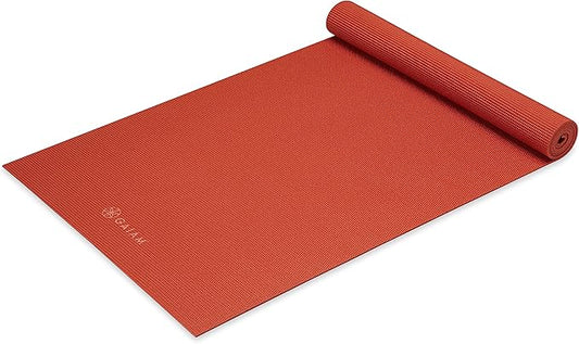 Gaiam Yoga Mat - Premium 5mm Solid Thick Non Slip Exercise & Fitness Mat for All Types of Yoga, Pilates & Floor Workouts (68" x 24" x 5mm) - Bloomnest