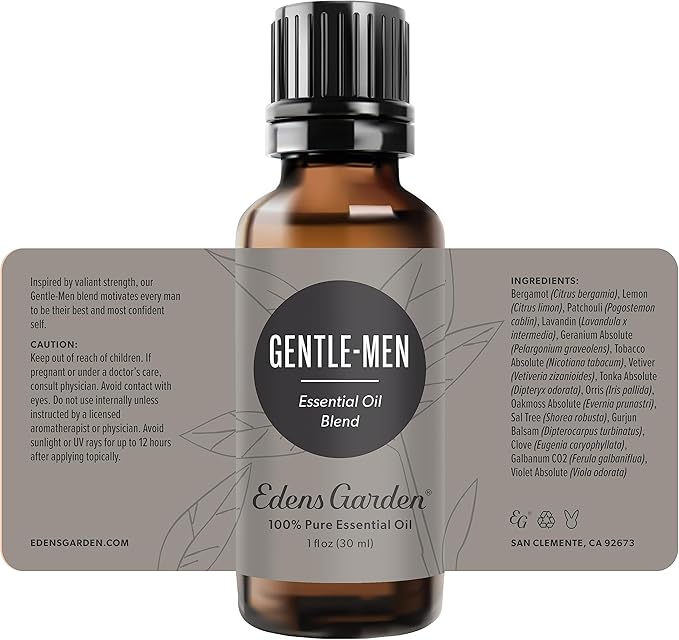 Edens Garden Gentle-Men Essential Oil Blend- 100% Pure Premium Grade, Undiluted, Natural, Therapeutic, Aromatherapy, The Best for Skin, Candle, Laundry 30 ml (1 fl oz) EdensGarden