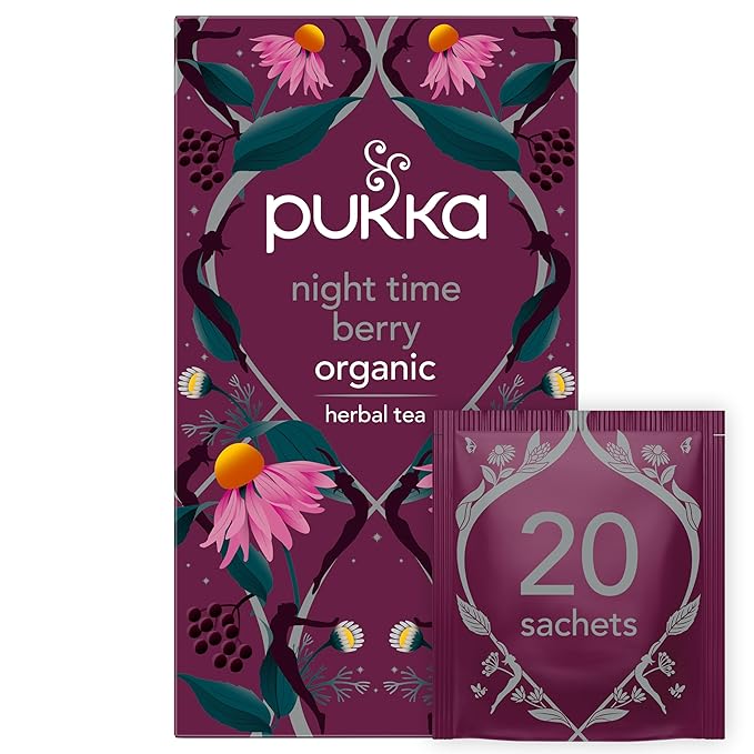 Pukka Tea Bags, Organic (Night Time Berry, Lemon Ginger and Manuka Honey, Three Ginger, Elderberry and Echinacea, Supreme Matcha Green & Chamomile Vanilla and Manuka Honey) (1ea / 20ct) (Variety Pack) - Bloomnest