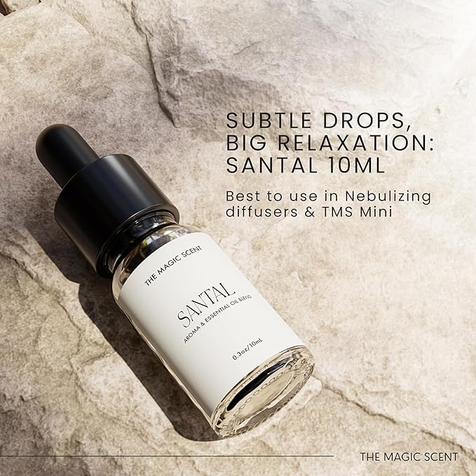 The Magic Scent Santal Diffuser Oil - Fragrance Scent - Cold-Air & Ultrasonic - Santal Essential Oil - Diffuser Oils Scents for Home - Sandalwood Oil - 0.3 fl oz, 10 mL TheMagicScent