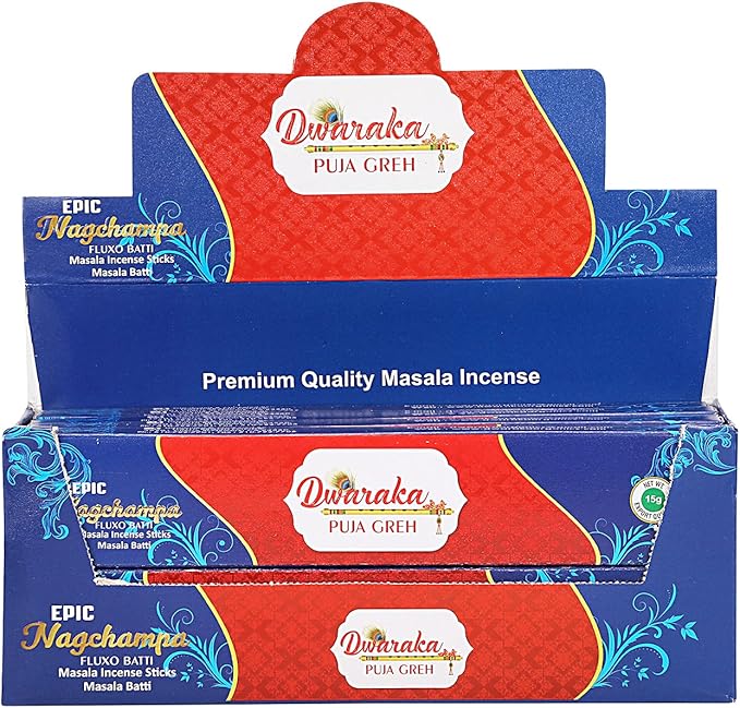 Dwaraka - Incense Sticks - Nag Champa Incense, 100 Sticks, All Natural, Chemical Free DwarakaOrganic