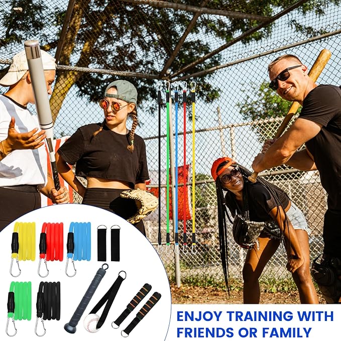 Baseball Resistance Trainer,Training Aid for Baseball Softball Pitchers,Interchangeable Grips to Build Arm Strength,Arm Bands for Baseball Players,Baseball Throwing Trainer,Great to Warm-Up - Bloomnest
