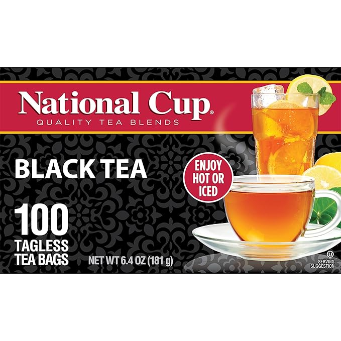 National Cup Black Tea, 100 Tagless Tea Bags (Pack of 3) - Bloomnest