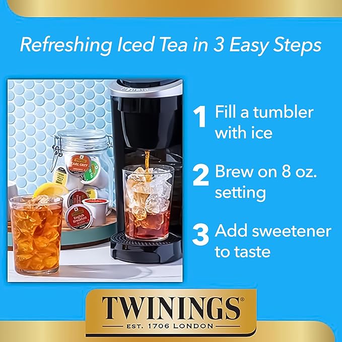 Twinings Earl Grey Black Tea K-Cup Pods for Keurig, 56 Count (Pack of 1), Flavoured with Citrus & Bergamot, Caffeinated, Enjoy Hot or Iced - Bloomnest