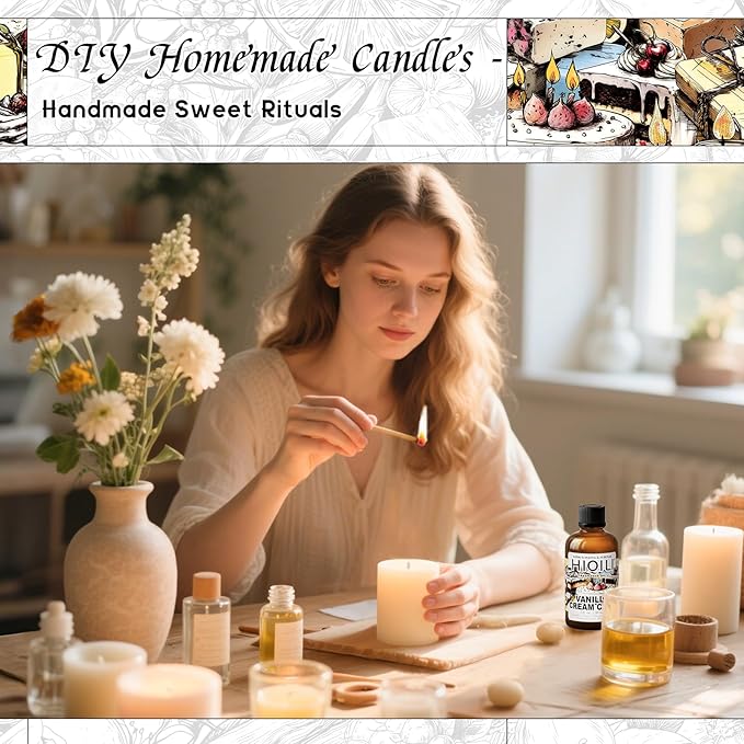 HIQILI Vanilla Cream Cake Fragrance Oil for Diffusers, Candle & Soap Making, Add to Aromatic Air Freshener Spray, Premium Grade - 1Fl Oz - Bloomnest