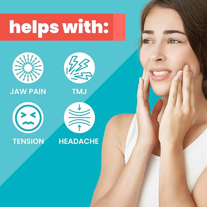 TMJ Relief - Calming Vibration for Pain Relief - Soothe Tension in Neck, Jaw, and Face - Best Ergonomic Massage Tools for Facial & Tooth Pain - Waterproof, Soft Silicone Design for Men & Women LaVie
