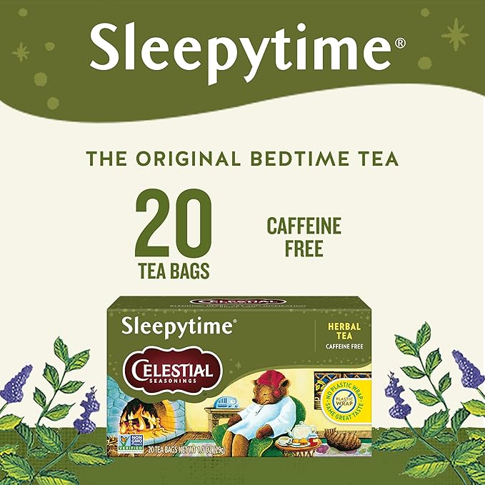 Celestial Seasonings Sleepytime Herbal Tea, Caffeine Free, 20 Tea Bags Box (Pack of 6) - Bloomnest