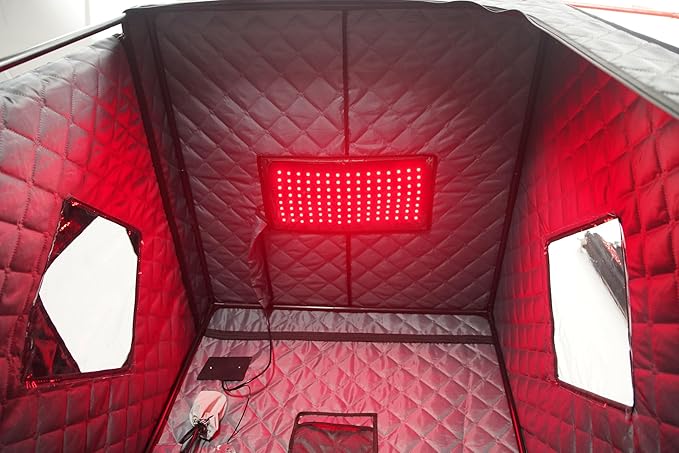 Infrared Red Light Therapy Panel Lamp for Sauna Tent, 660nm LED Red Lights Therapy Panel for Face and Body iDOTODO