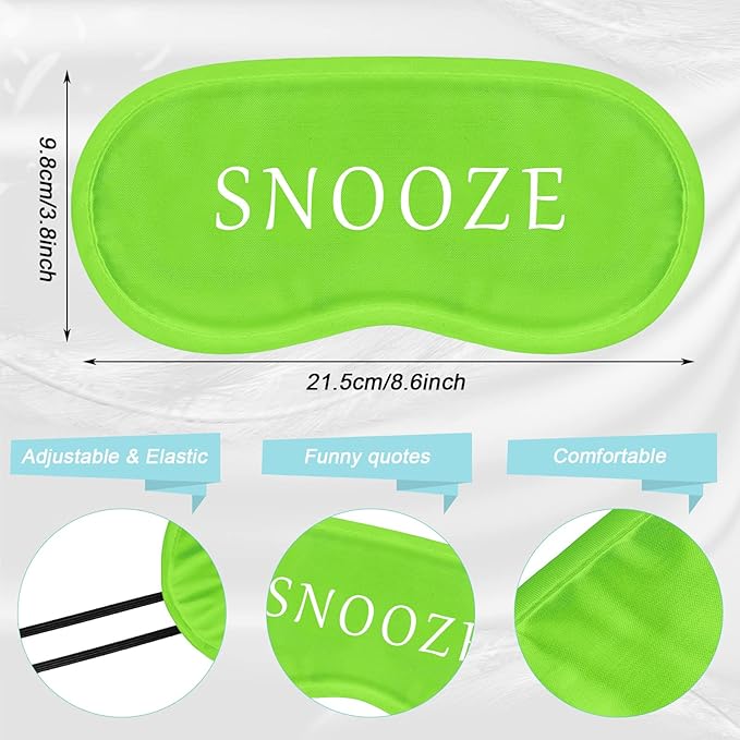 Eurzom 40 Pcs Funny Sleep Eye Mask Soft Night Sleep Mask Bulk for Sleeping Blackout Blindfolds with Adjustable Strap for Women Men Kids Travel Nap Meditation Party Gifts Favors(Colorful) - Bloomnest