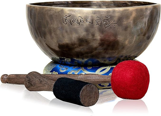Large Master healing Tibetan Singing bowls set 9" for Yoga Meditation and sound healing. - Bloomnest