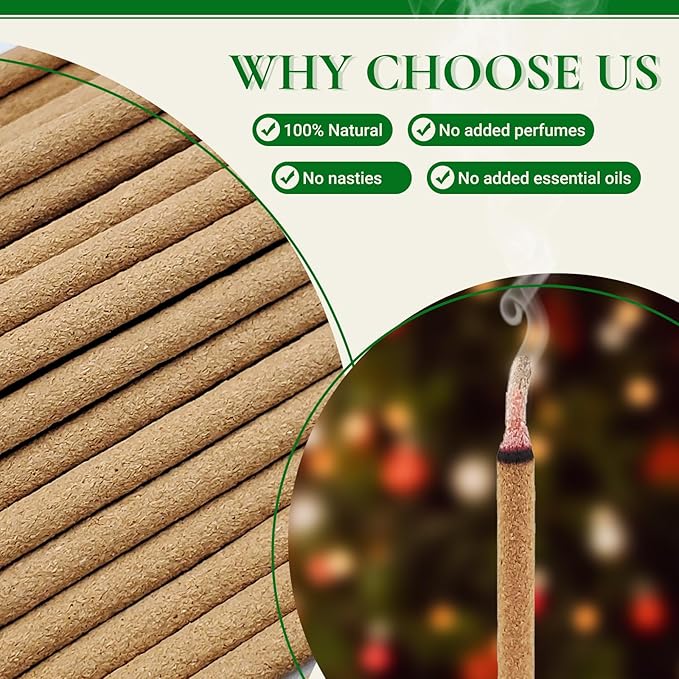 Balsam fir Incense Sticks (50 Sticks), 100% Natural sustainably harvested Balsam fir, Suitable for Yoga, Meditation, Relaxation, and Spiritual Purification - Bloomnest