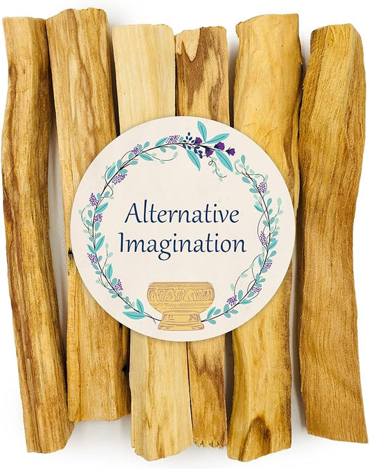 Palo Santo Sticks - Incense Sticks for Spiritual Cleansing, Stress Relief, Meditation Accessories, Home Fragrance - Sustainably Wild Harvested - Pack of 6 - Alternative Imagination