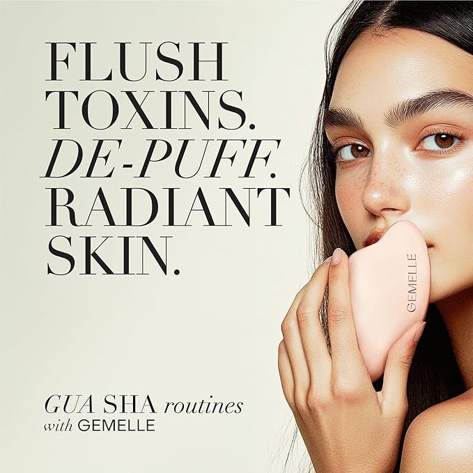 GEMELLE Lymphatic Gua Sha Face Oil | 10x Award Winner | Vitamin C,E & A | Detox, Plump, Sculpt, Hydrate | High-Altitude Rosehip | Natural Botanical for Gua Sha Facial Tools, Lymphatic Drainage - 15ml - Bloomnest