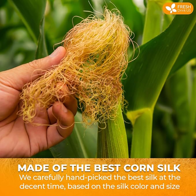 FreshDrinkUS, Dried Corn Silk 20oz | Premium Whole Corn Silk for Tea & Herbal Infusions | Naturally Air-Dried, Non-GMO, Caffeine-Free | Perfect for Daily Herbal Tea, DIY Blends & Natural Brewing - Bloomnest