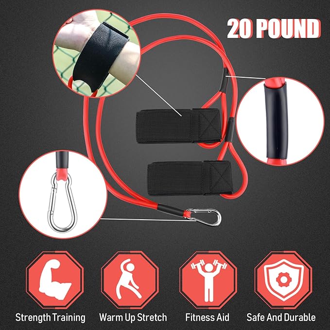 Zomiboo Baseball Bands Sports Resistance Exercise Bands Arm Strength Training Softball Baseball Pitching Training Workout Equipment for Youth Adult - Bloomnest
