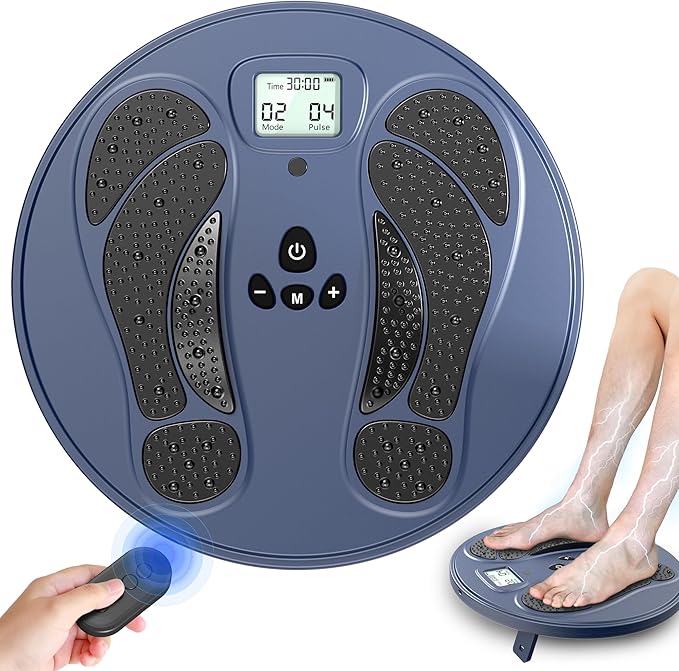 Rechargeable Foot Massager for Neuropathy, TENS & EMS Circulation Stimulator with Remote Control, 50 Intensities – Foot Leg Massager for Circulation and Pain Relief - Bloomnest
