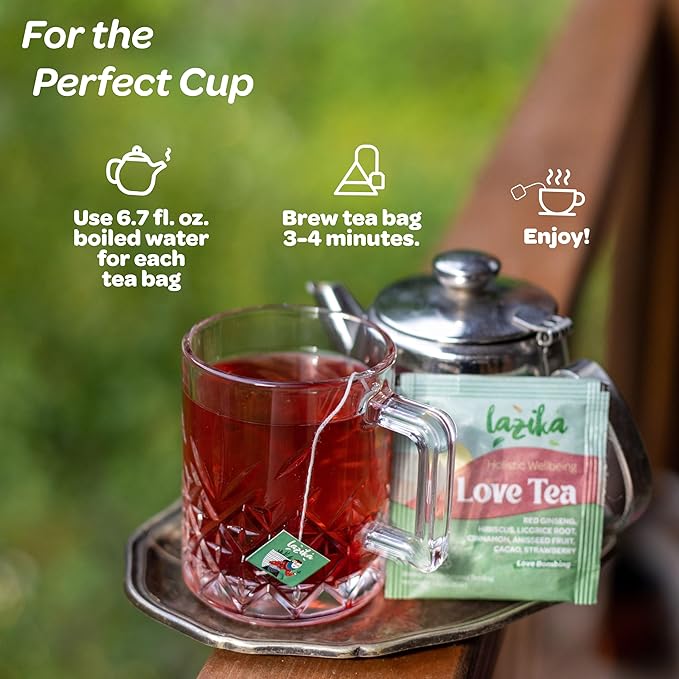 Lazika Herbal Tea Variety Pack with Lovely Presentation Box, 54 Counts, Relaxation Tea Assortment Gift Set, Premium Collection with Pyramid Infuser Bag, Handcrafted - Bloomnest