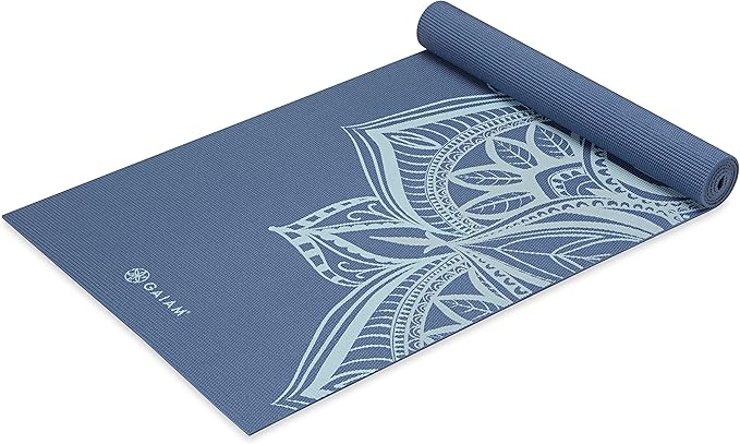Gaiam Yoga Mat - Premium 5mm Print Thick Non Slip Exercise & Fitness Mat for All Types of Yoga, Pilates & Floor Workouts (68" x 24" x 5mm) - Bloomnest