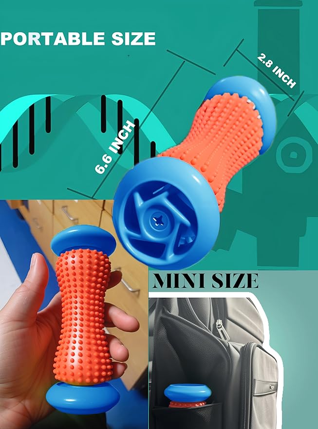 Portable Plantar Fasciitis Massager Foot Roller, an Effective Deep Tissue Muscle Massager and Foot Pain Relief Tool, Ideal as a Relaxation Gift and Reflexology for Nerve Relaxation - Bloomnest