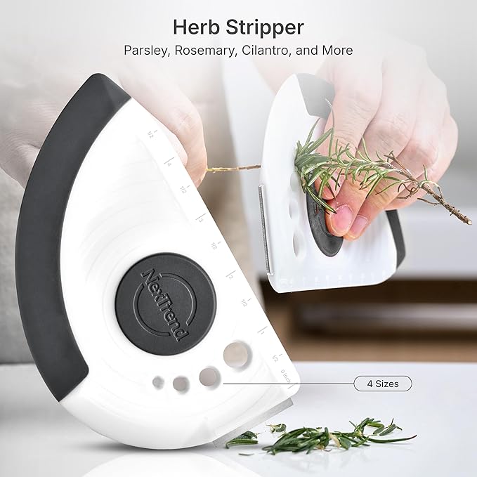 Nextrend BakerScraper – 5-in-1 Flexible Bowl Scraper, Bench Scraper and Dough Scraper with Stainless Steel Edge, Ruler & Herb Stripper – BPA Free, Dishwasher Safe - Gray - Bloomnest
